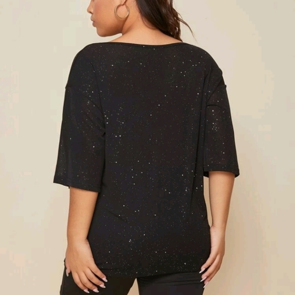 Plus Size Galaxy Criss Cross Tee - Picture 5 of 7